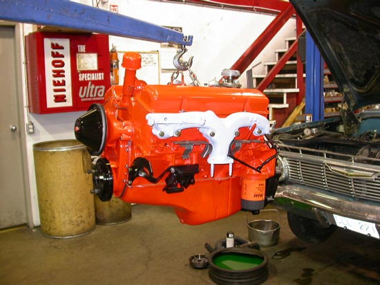 11_smallblock_Chevy_V8_remanufactured_engine_on_hoist