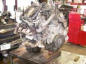 14_Chevy_pickup_truck_engine_removed_on_hoist
