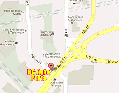 Map to RG Auto Parts